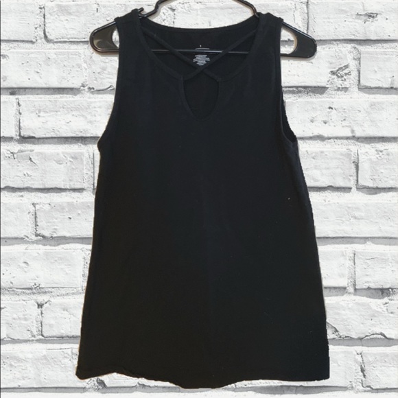 torrid Tops - No sleeve tank top with front cross cross
